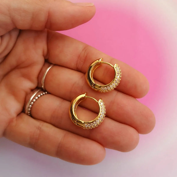 Brincos argolas zirconias PAMPA MIA ®