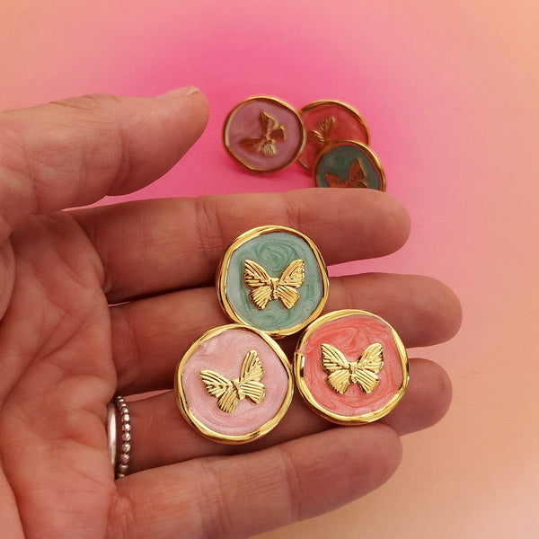 Brincos borboletas pastel PAMPA MIA ®