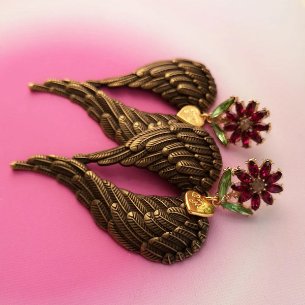 Brincos asas & flores PAMPA MIA ®