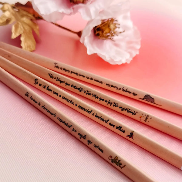 Conjunto lapis rústicos frases Principezinho PAMPA MIA ®