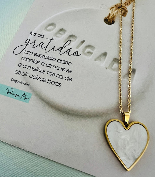 Fio coração madrepérola