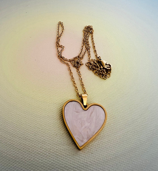 Fio coração madrepérola