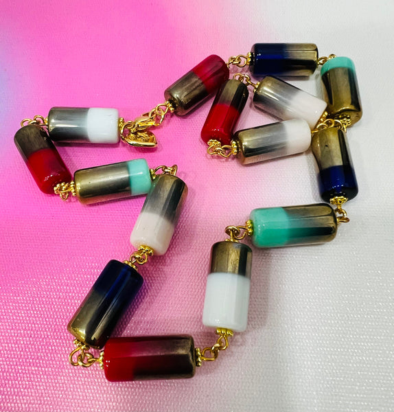 Fio pedras vidro duas cores PAMPA MIA ®