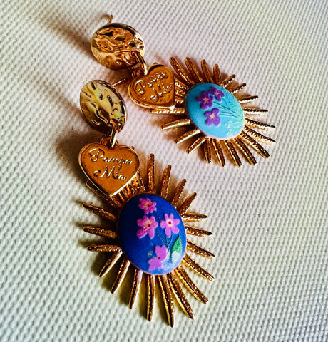 Brincos flores pastel PAMPA MIA ®