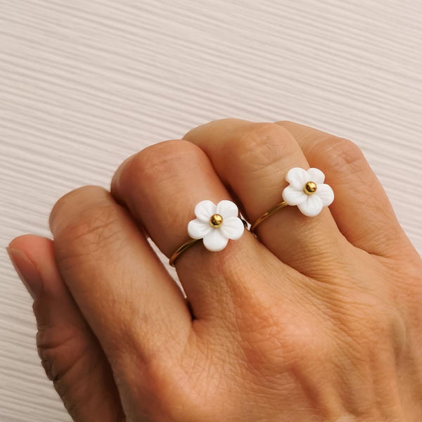 Anel flor madrepérola PAMPA MIA ®