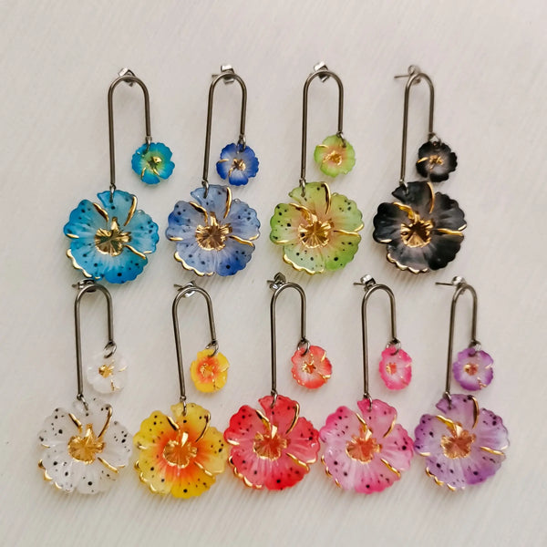 Brincos Dupla Flor PAMPA MIA ®