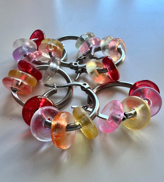 Brincos argolas multicor PAMPA MIA ®