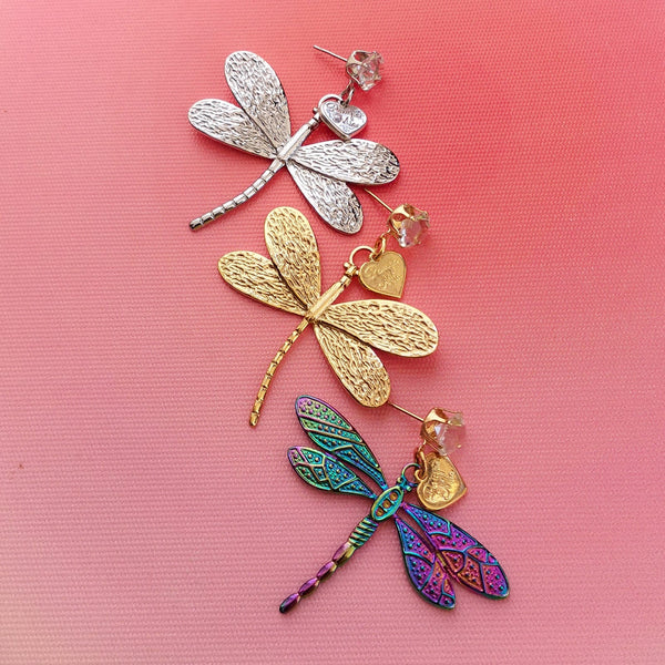 Brincos libelinhas 3 cores PAMPA MIA ®