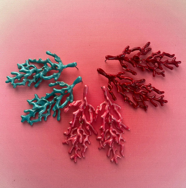 Brincos Coral PAMPA MIA ®