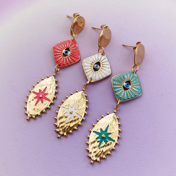 Brincos Olho Turco Losango PAMPA MIA ®