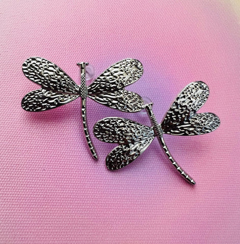 Brincos libelinha prateada PAMPA MIA ®