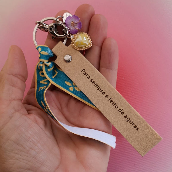Porta chaves Para sempre é feito de agoras PAMPA MIA ®