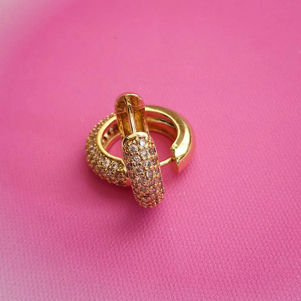 Brincos argolas zirconias PAMPA MIA ®