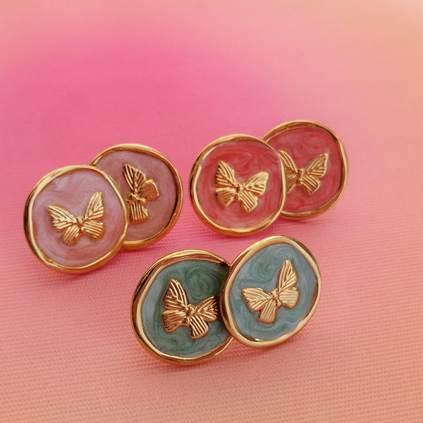 Brincos borboletas pastel PAMPA MIA ®