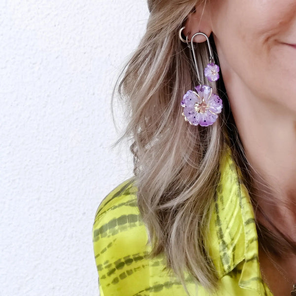 Brincos Dupla Flor PAMPA MIA ®