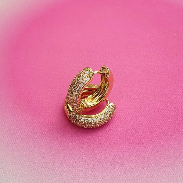 Brincos argolas zirconias PAMPA MIA ®