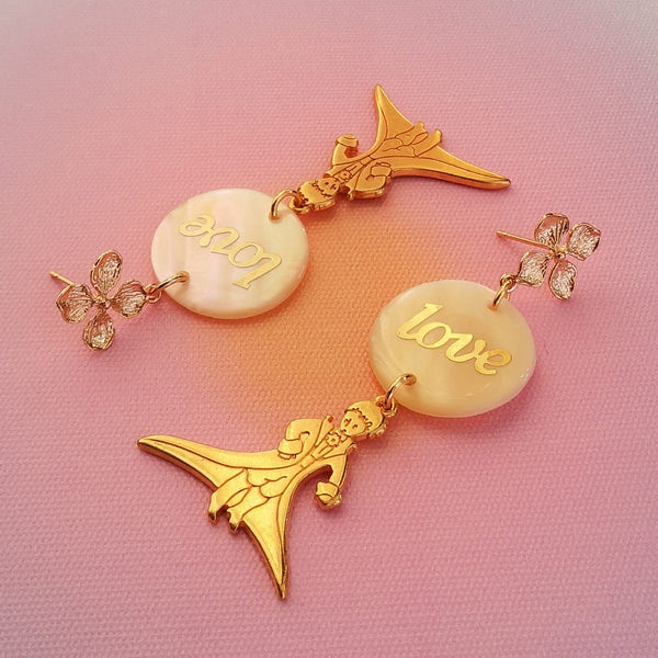 Brincos Principezinho dourado & love PAMPA MIA ®