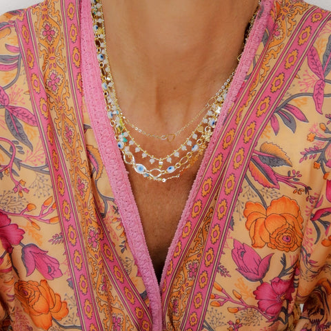 Fios curtos dourados com varios formatos & pendentes PAMPA MIA ®