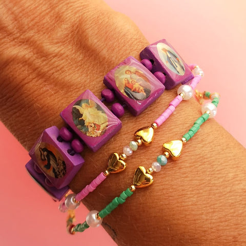 Pulseira Santos Roxa PAMPA MIA ®