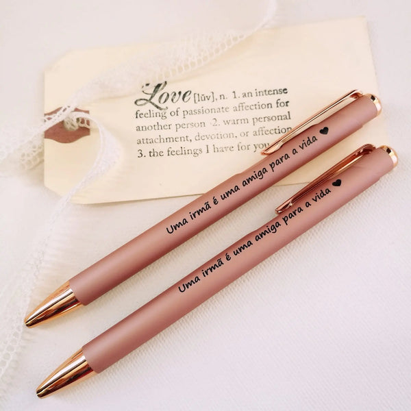 Caneta "Uma irmã é uma amiga para a vida ♡"